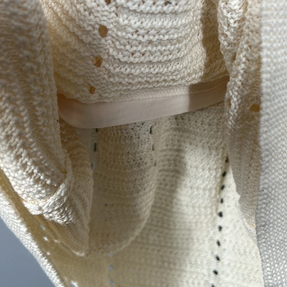 Toccin Thea Pointelle-Knit Cotton Minidress size small Ivory - Picture 13 of 16